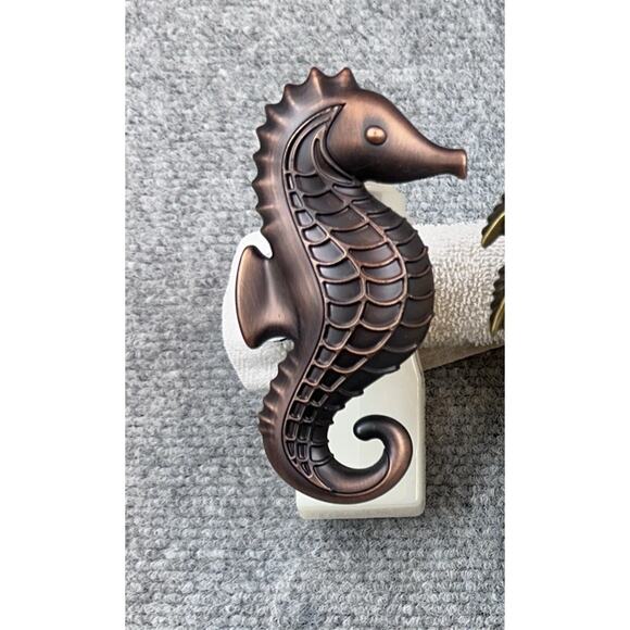 Rare Copper Seahorse Nautical Wallflower Unlit Bath & Body Works Plug In - Picture 1 of 6